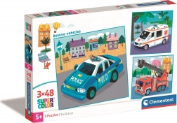 Puzzle CLEMENTONI 3×48 piese – vehicule de salvare