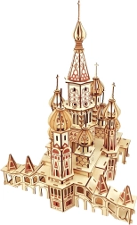 Woodcraft puzzle 3D din lemn Catedrala Sfântului Vasile – natural