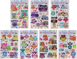 Abțibilduri de perete Bufnițe – decorațiune colorată pentru camera copiilor