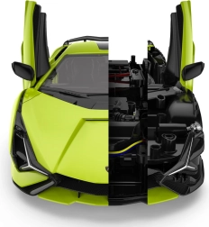Lamborghini Sian model verde 1:18 de la Rastar - mașină cu telecomandă cu kit de caroserie