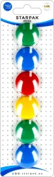 Magnete rotunde colorate pentru tablă și frigider 2,9 cm (6 buc)