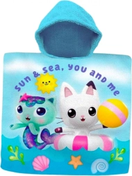 Poncho de baie cu glugă Gabby's Dollhouse 60 × 120 cm