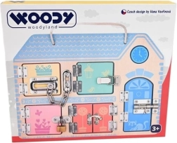 Tablă educațională de manipulare cu încuietori WOODYLAND