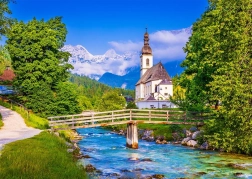 Puzzle Biserica din Ramsau, Germania 1000 piese
