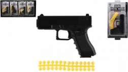 Pistolă pentru copii cu bile moi 10 cm cu cartușe