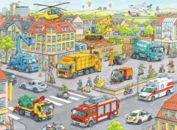 Ravensburger puzzle vehicule în oraș 100 piese