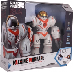 Robot multifuncțional alb și portocaliu controlat de la distanță