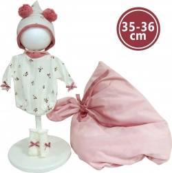 Hăinuță pentru păpușă New Born 35–36 cm cu pătură și accesorii