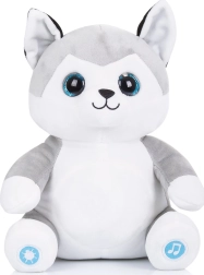 Husky de pluș cu luminițe și muzică CHIPOLINO