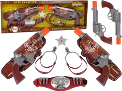 Set de cowboy cu două revolvere și accesorii
