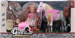 Păpușă și căluț cu accesorii