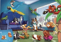 Puzzle de podea Animale de companie 48 de piese