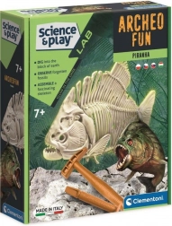 Clementoni Science & Play ArcheoFun: piranha care strălucește în întuneric