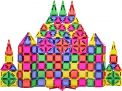 Set de construcție colorat din piese magnetice, 150 buc.