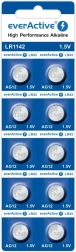 baterii monedă alcaline LR43 everActive, 10 buc