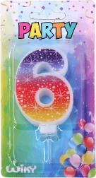 Lumânare petrecere numărul 6 Stele