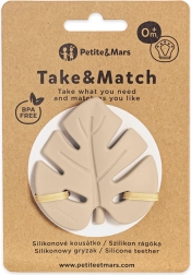 Petite&Mars inel de dentiție din silicon Take&Match desert sand 0m+