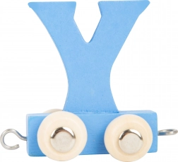 Vagonaș din lemn cu litera Y – vagon colorat small foot