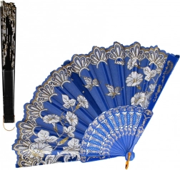 Evantai pliabil colorat cu model floral 23 cm