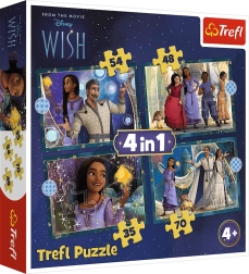 Puzzle 4în1 DISNEY Wish – dorințe împlinite