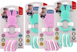 jucărie de dentiție din silicon cu animăluț și inele din plastic 7–8 cm, mix de culori, 3m+