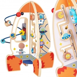 Rachetă multifuncțională mare din lemn educativă de la Tooky Toy