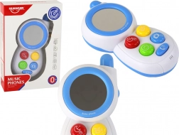 Oglindă interactivă albastră pentru copii cu lumini și sunete de telefon