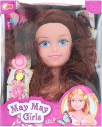 Cap de coafat brunet pentru coafuri pentru copii cu accesorii