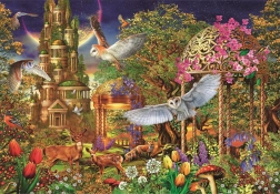 Puzzle 1500 piese Woodland fantasy garden