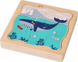 Puzzle stratificat din lemn Animale Arctice