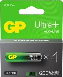 Baterii alcaline GP Ultra+ AA 4 buc