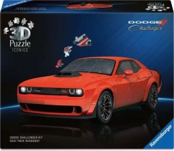 Puzzle 3D Ravensburger Iconics: Dodge Challenger R/T Scat Pack Widebody – 108 piese