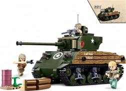 Sluban Army WW2 tanc de luptă M4A3 Sherman set de construcție