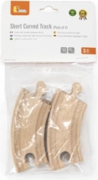 Șine de lemn curbe mici compatibile cu Maxim - 4 bucăți