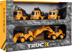 Set de cinci vehicule de construcții pentru copii