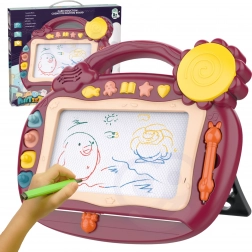 Woopie tablă magnetică de desen cu sunete și ștampile, maro