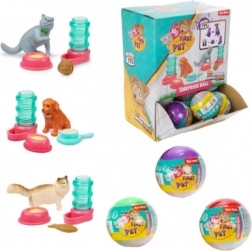 Biluță cu surpriză MY FIRST PET – animăluț cu accesorii, 6 cm, mix de culori