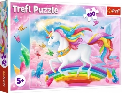 Puzzle unicorn 100 piese – În lumea de cristal a unicornilor Trefl