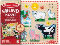 Melissa & Doug puzzle din lemn cu sunete