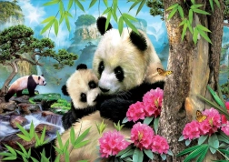 Educa puzzle panda cu pui 1000 piese