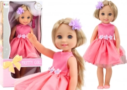 Păpușă Păr Lung Rochie Roz