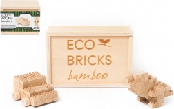 Set de construcții din lemn cu 45 de piese în cutie