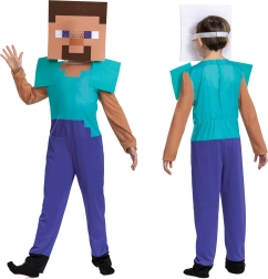 Costum pentru copii Steve din Minecraft 109–126 cm (4–6 ani)