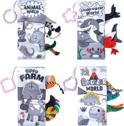 Set de cărți senzoriale moi pentru bebeluși 4 buc