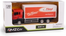 Model metalic al camionului MAN TGS cu remorcă FLIEGL 1:64