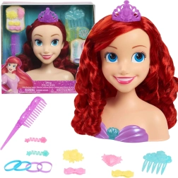 Cap de coafat Disney Ariel pentru aranjarea părului, cu accesorii