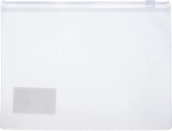 Mapă cu închidere pe fermoar 29x21,5 cm Transparentă