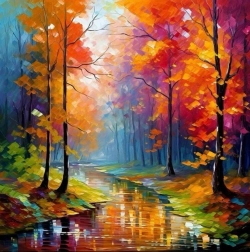 Pictură cu diamante Liniște în pădure 30 × 40 cm