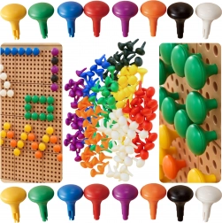 Masterkidz Clame Jumbo Colorate pentru Tabla STEM 128 de Bucăți - 8 Culori