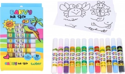 Set culori pentru sticlă 11+1 10 ml